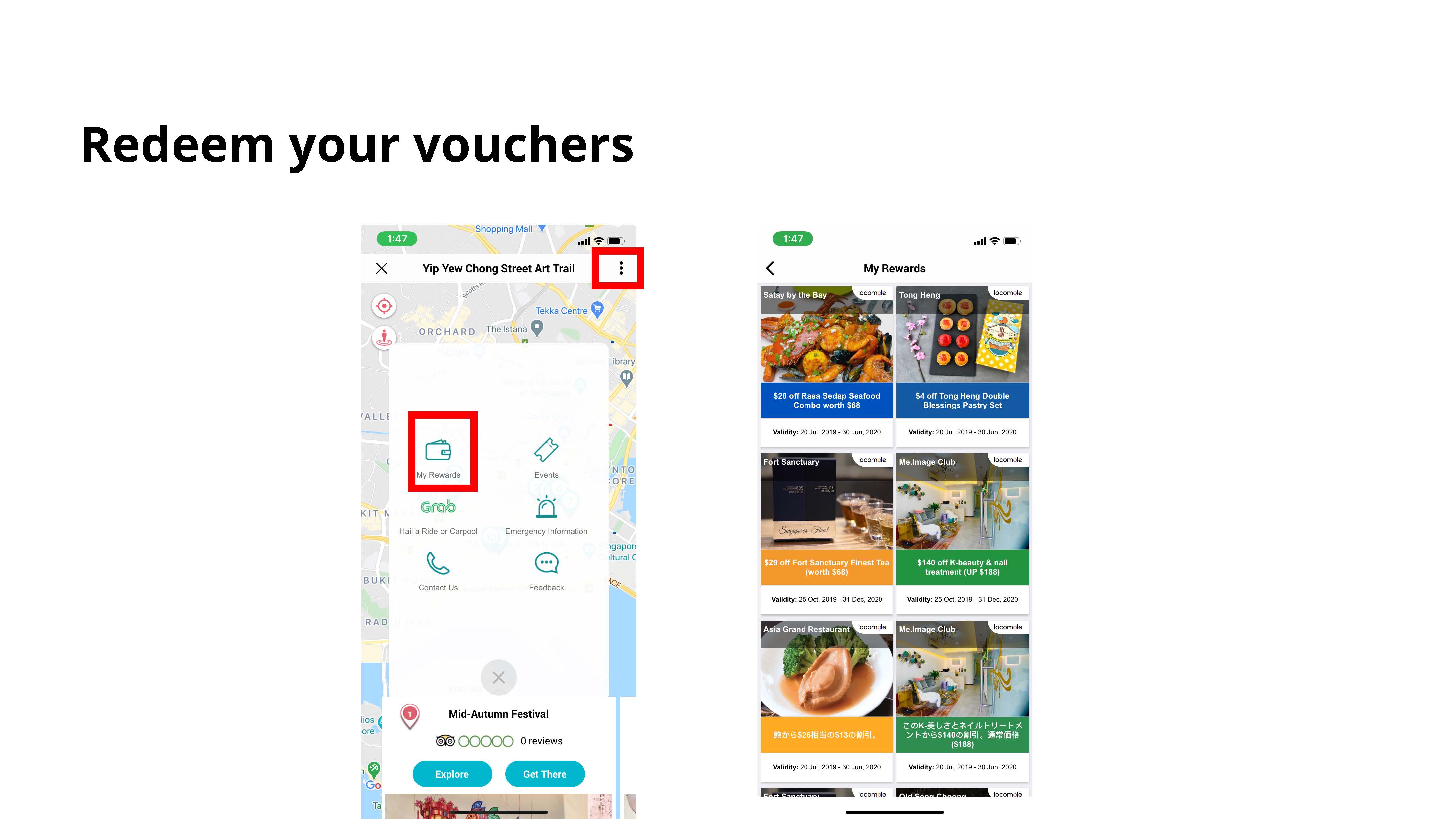 Redeem vouchers